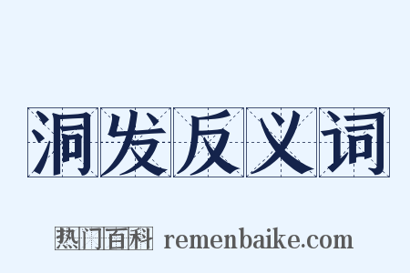 洞发反义词是什么意思的图片